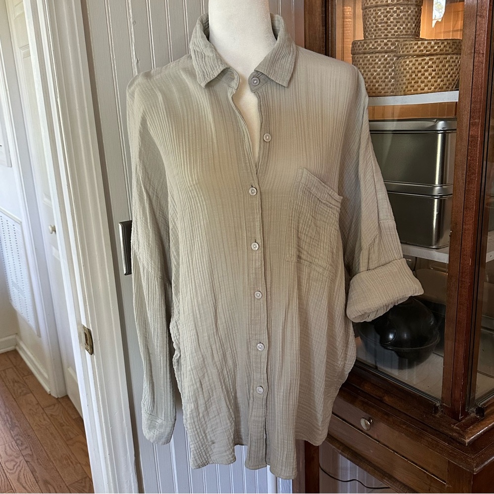 American Eagle Outfitters Cotton Button Down Shirt